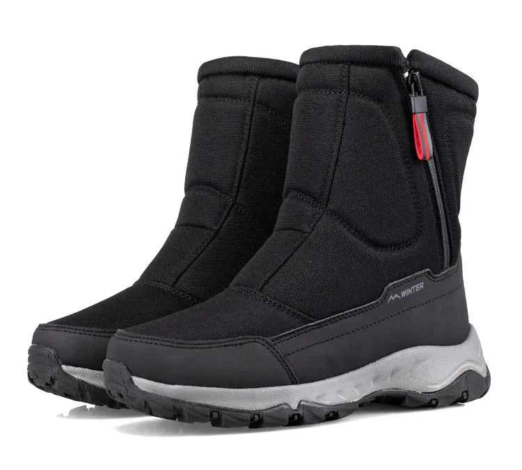 Halfhoge Winter Snowboots Dames & Heren – Waterdichte Warme Laarzen met Pluche Voering – Ademend Katoen
