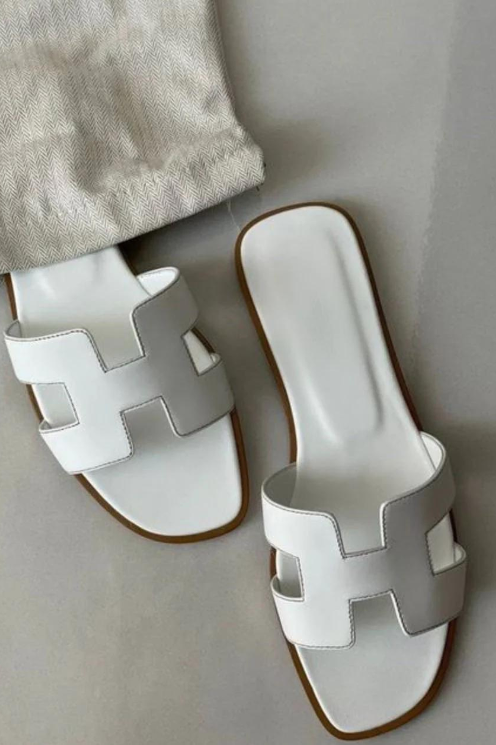 Keira Dames Leren Slippers met Luxe Ontwerp Zomer