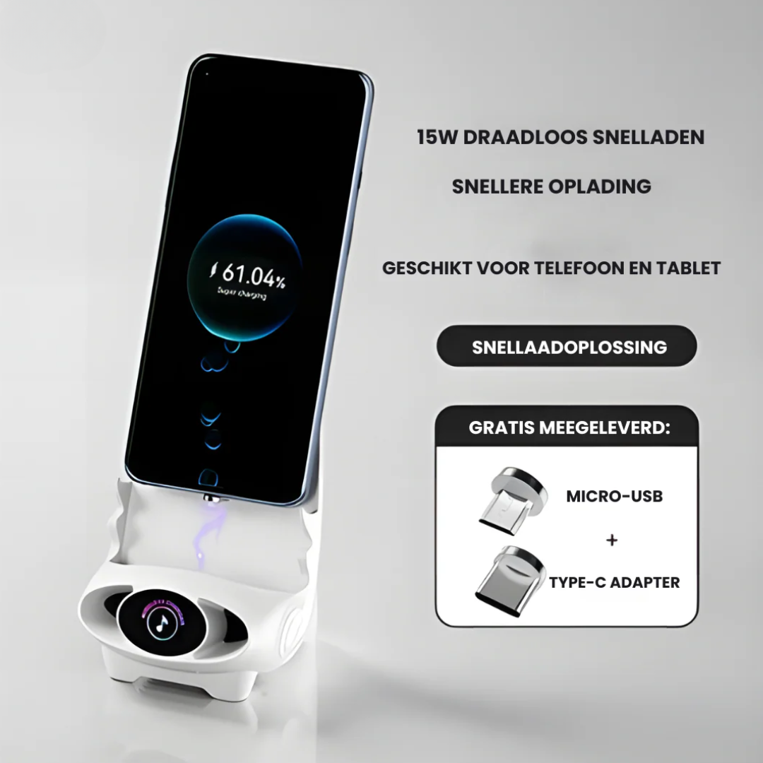 Slimme Mini-Stoel Draadloos Opladen en Entertainment Voor Smartphones en Tablets