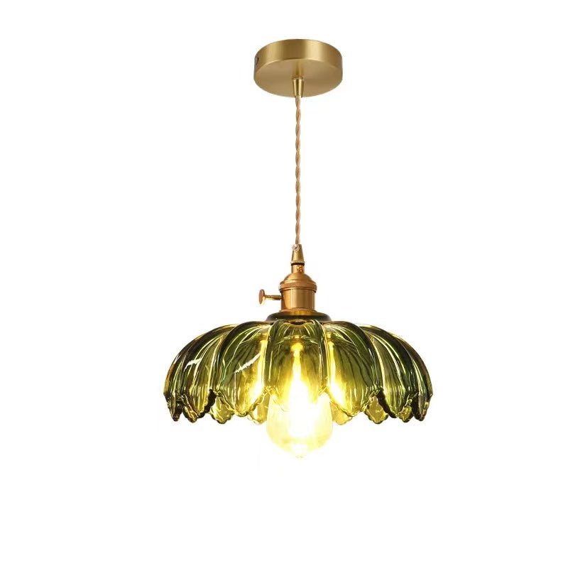 Elegante Glazen Bloem Hanglamp voor Slaapkamer