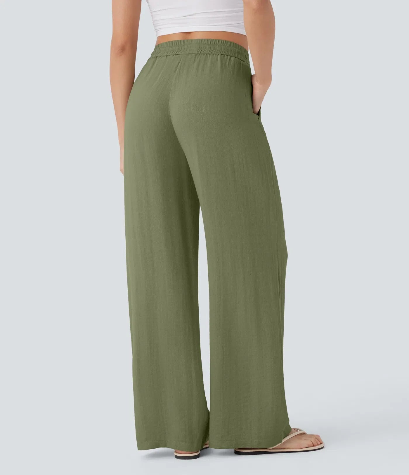 Comfortabele & Luchtige Linnen Broek met Elegante Pijpen