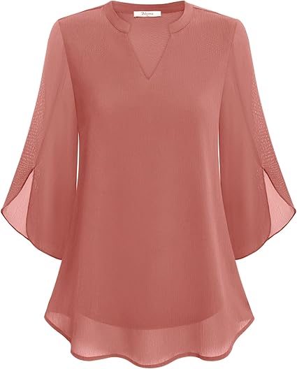 Anja - Chiffon A-lijn blouse