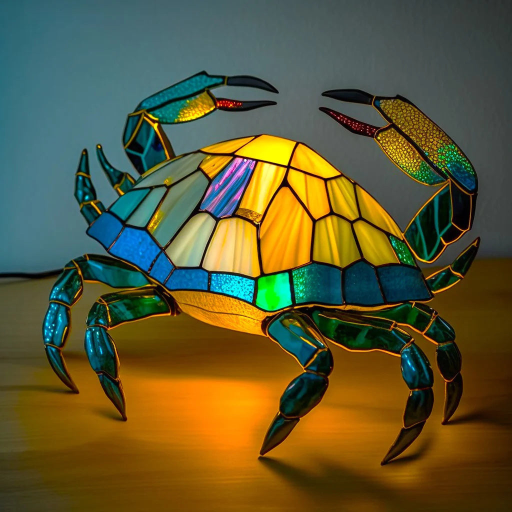 Luxeloom dierenlamp – glas-in-lood sfeerlamp met dierendesign, handgemaakt en warm licht