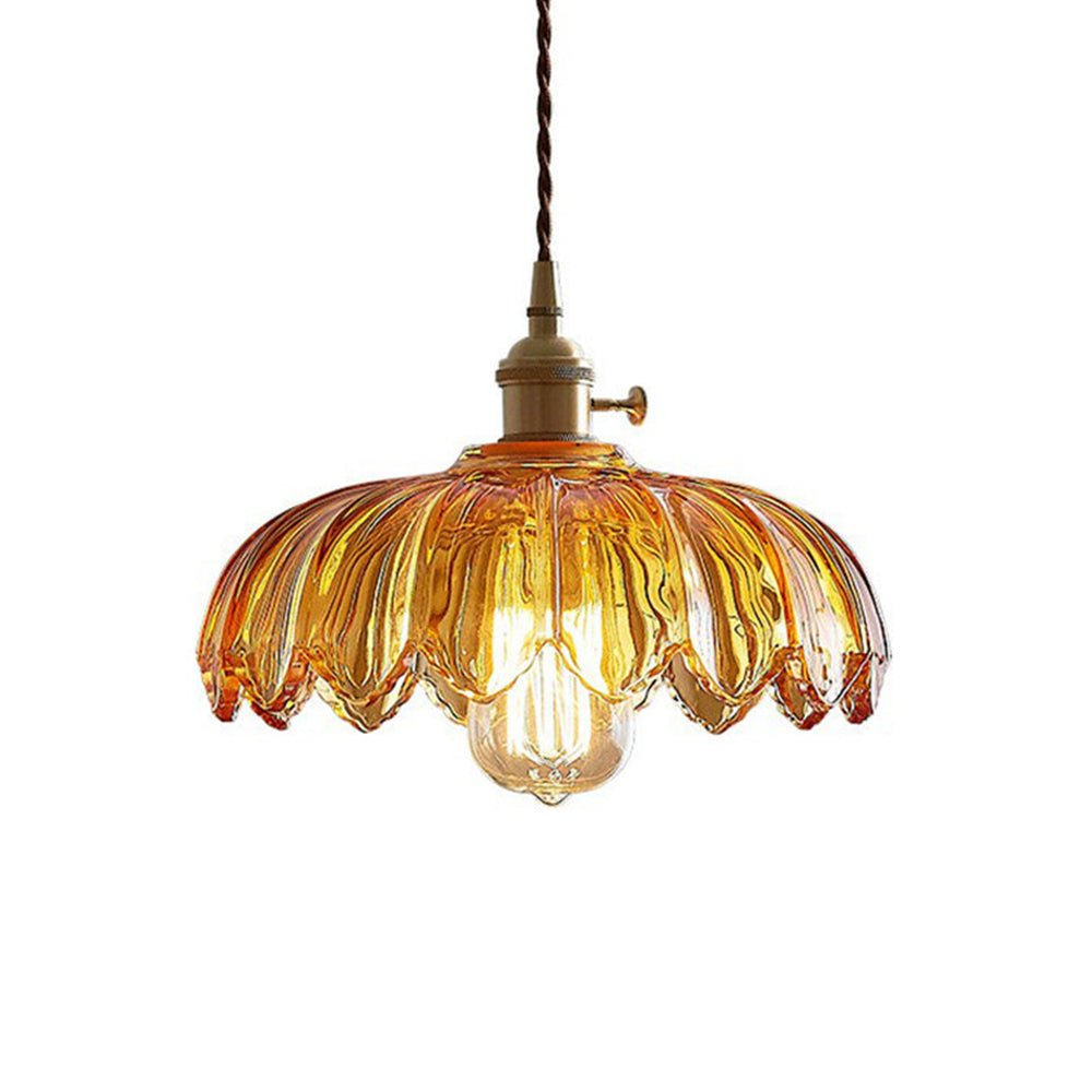 Elegante Glazen Bloem Hanglamp voor Slaapkamer