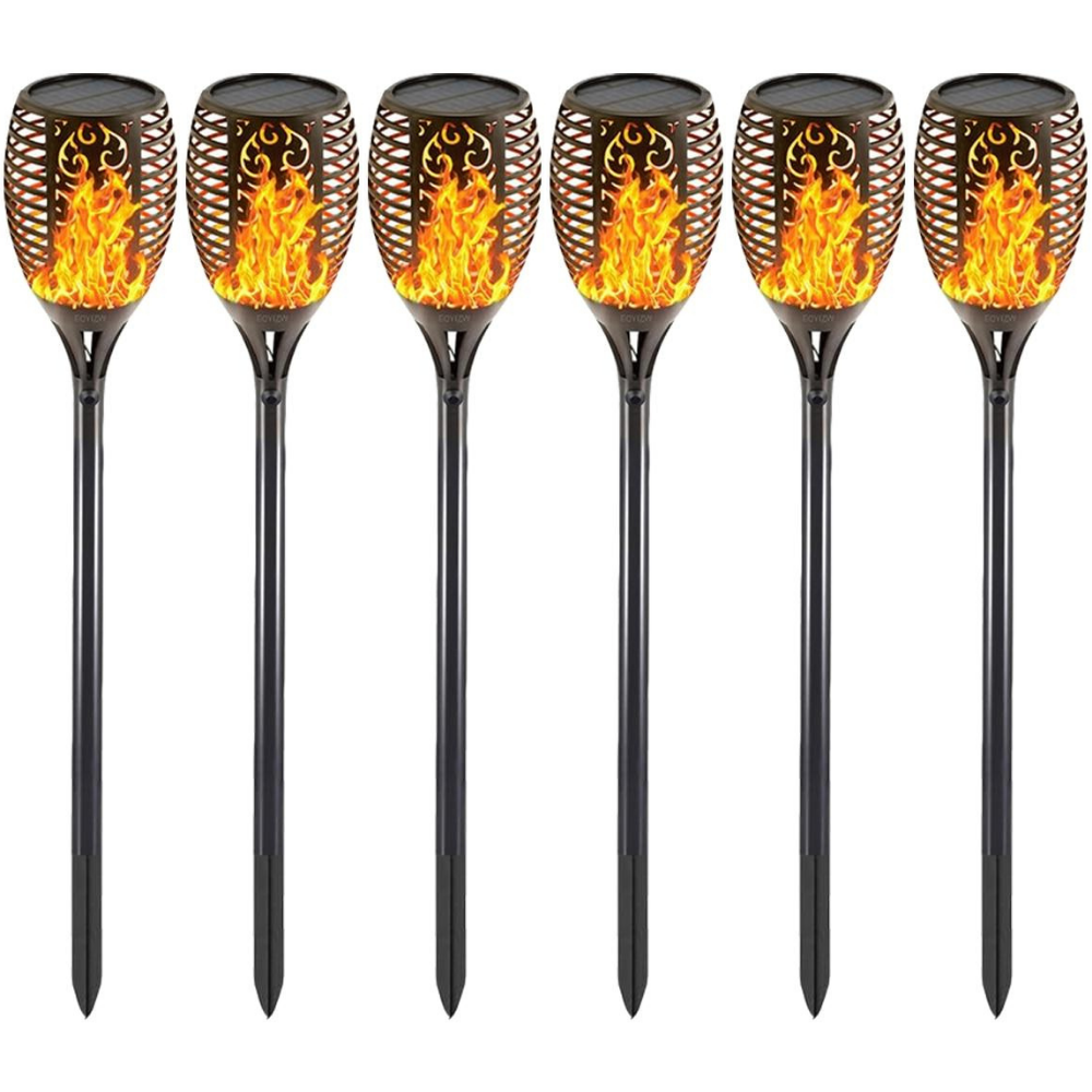 Solar tuinverlichting op zonne-energie - Warm LED licht - Waterdicht - Zwart