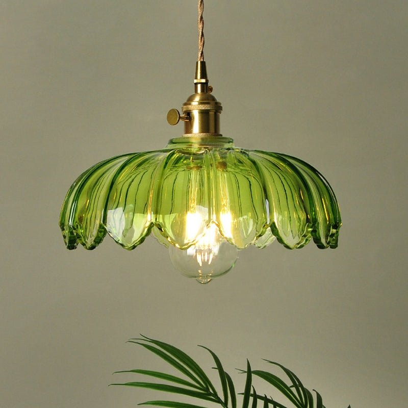 Elegante Glazen Bloem Hanglamp voor Slaapkamer