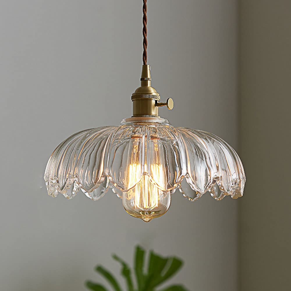Elegante Glazen Bloem Hanglamp voor Slaapkamer