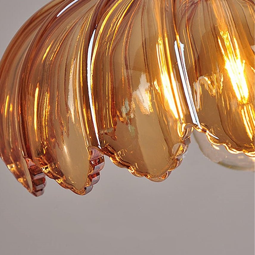 Elegante Glazen Bloem Hanglamp voor Slaapkamer