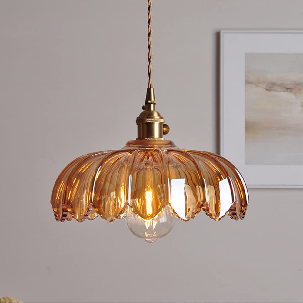 Elegante Glazen Bloem Hanglamp voor Slaapkamer