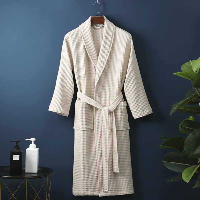 Ademende Katoenen Badjas – Luxe & Comfort voor Heren en Dames | 100% Premium Katoen