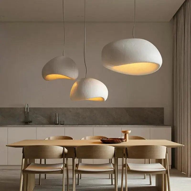 Moderne Wabi Hanglamp – Stijlvolle Hars Kroonluchter