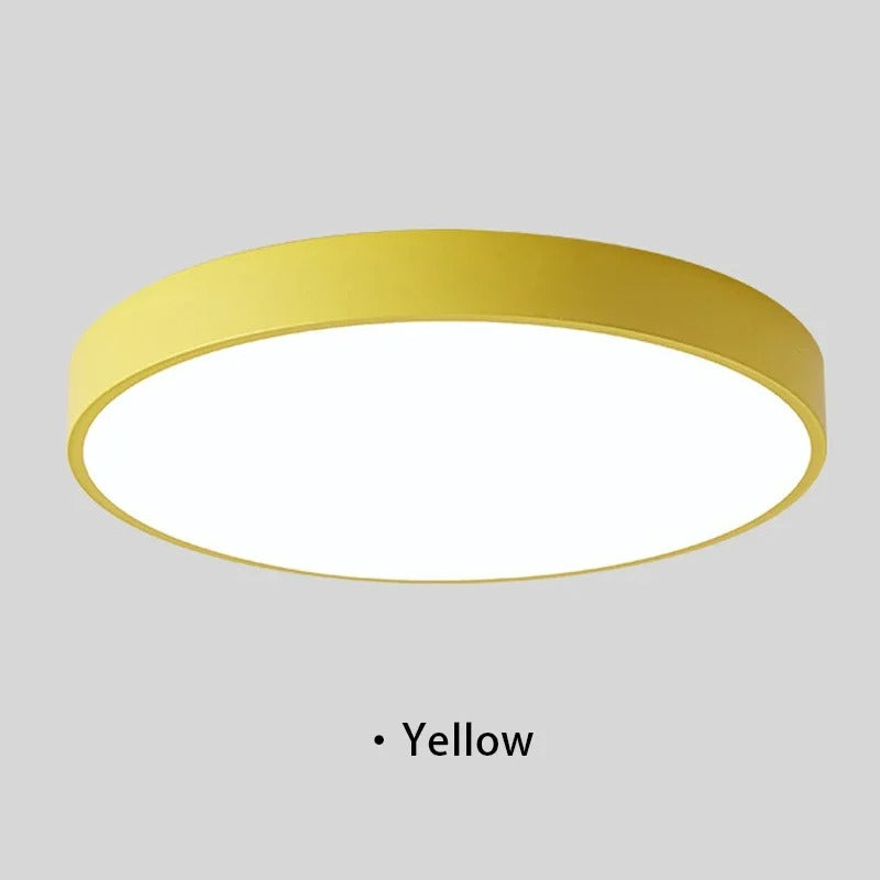 Moderne LED plafondlamp rond - roze/grijs - metaal - Ø40cm - energiezuinig