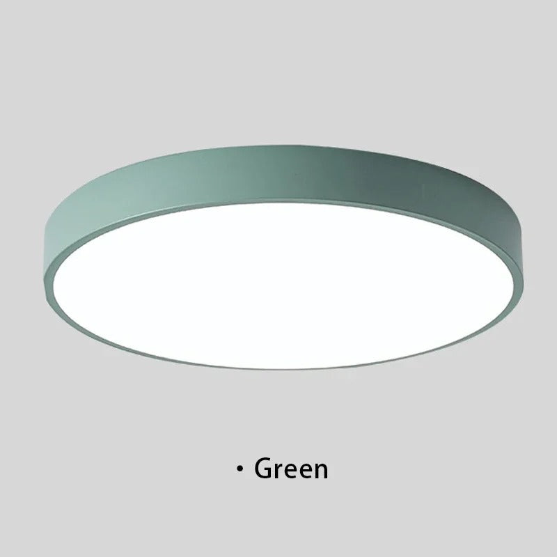 Moderne LED plafondlamp rond - roze/grijs - metaal - Ø40cm - energiezuinig