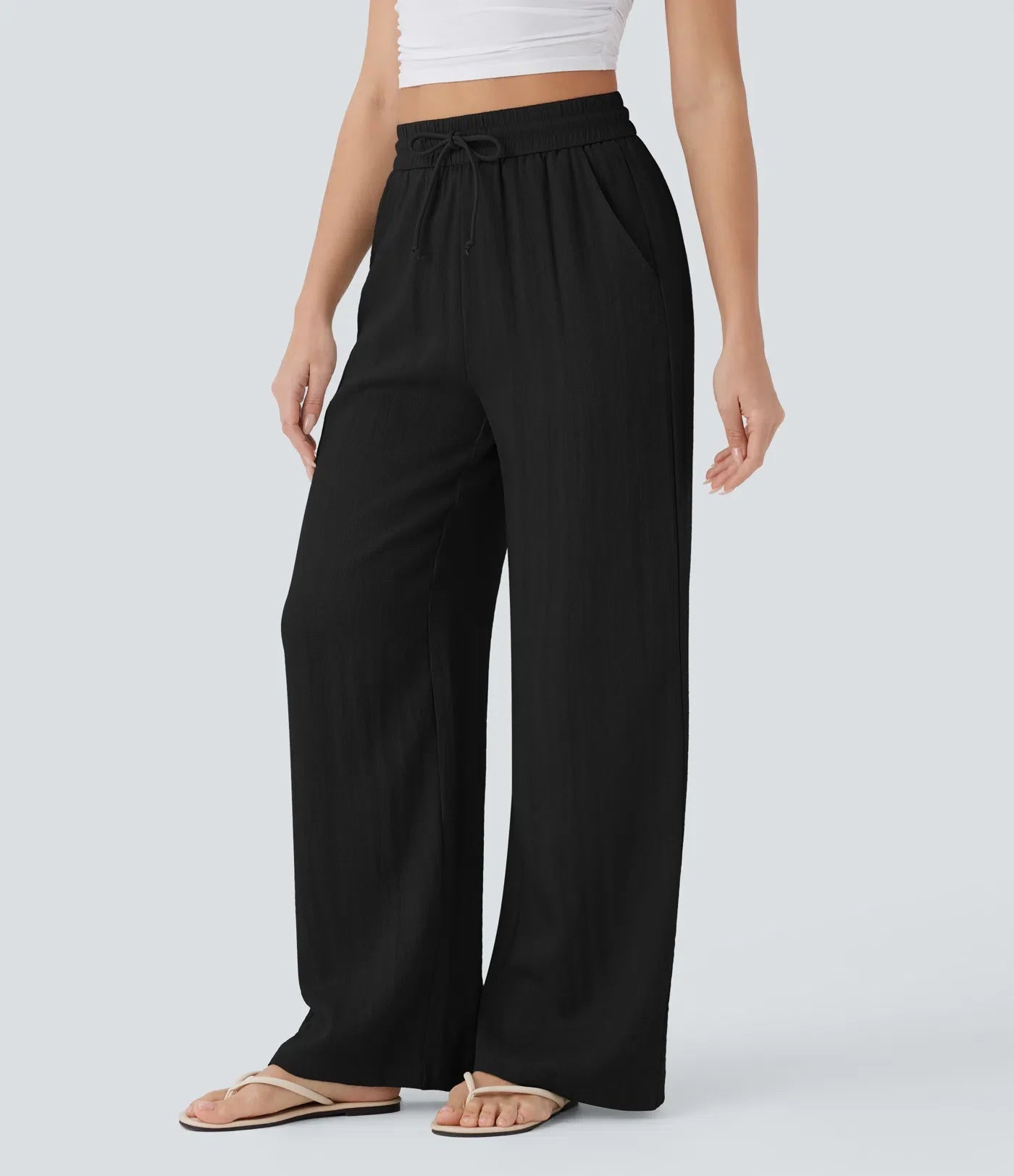 Comfortabele & Luchtige Linnen Broek met Elegante Pijpen