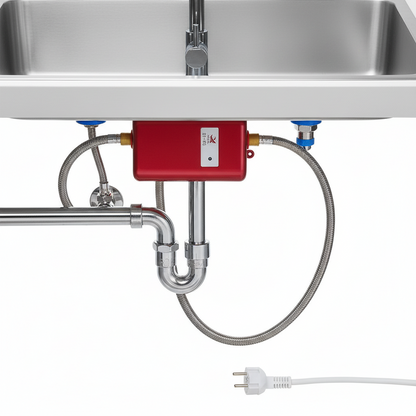 AquaTemp Tankloze Elektrische Boiler Slimme Heetwaterverwarmer met Temperatuurbeveiliging
