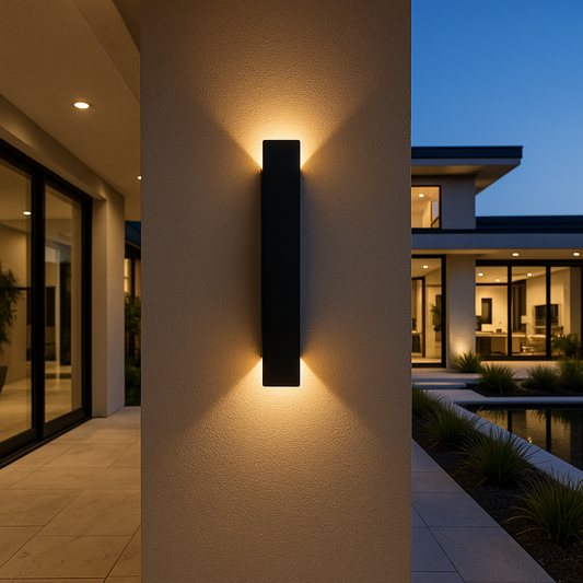 Moderne wandlamp voor buiten – Waterdicht – Minimalistisch design zwart/wit