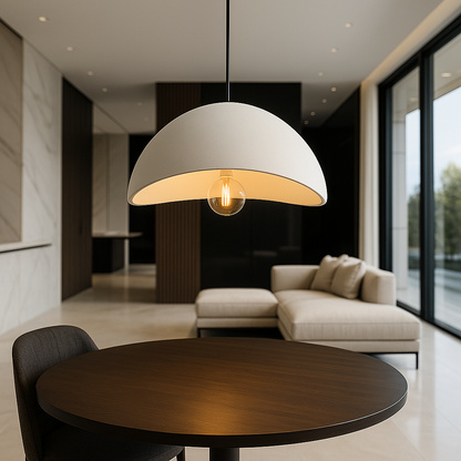 Hanglamp - Minimalistisch Design - Dimbaar - Metaal/Glas - Antraciet/Wit