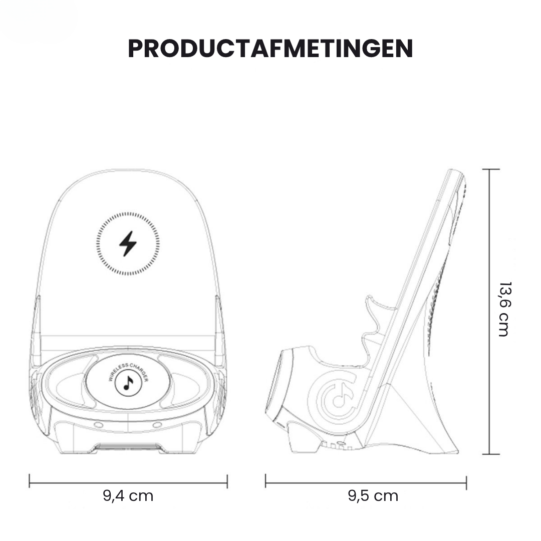 Slimme Mini-Stoel Draadloos Opladen en Entertainment Voor Smartphones en Tablets