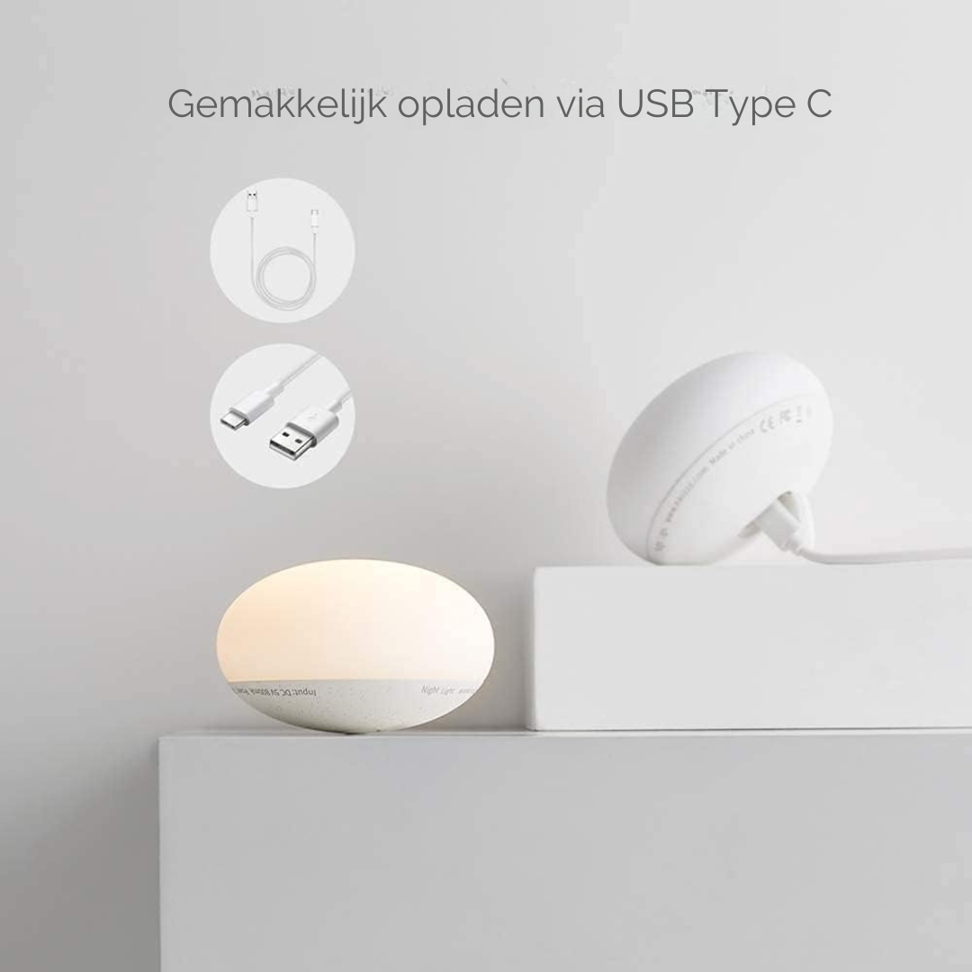 Borstvoedings Nachtlampje – BPA-vrije Siliconen Aanraaklamp met Oogvriendelijke Dimmer – Draadloos & Oplaadbaar