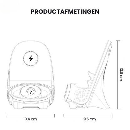 Slimme Mini Stoel Telefoonhouder Pro met Draadloos Opladen & Bluetooth Entertainment