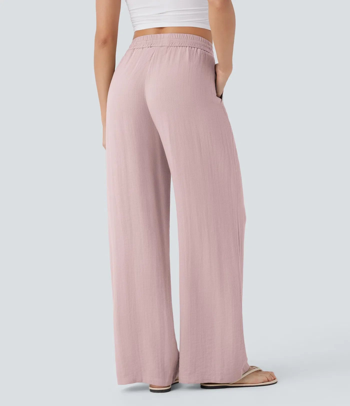 Comfortabele & Luchtige Linnen Broek met Elegante Pijpen