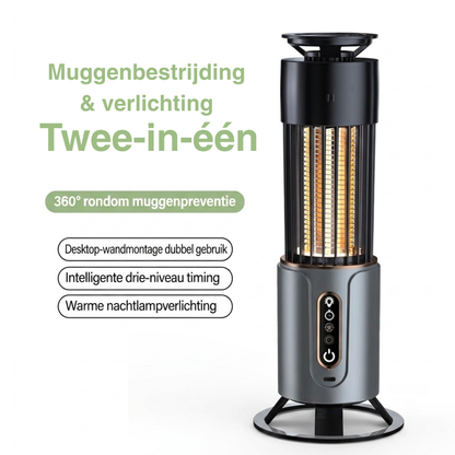 BugFlo Elektrische Muggenlamp UV - LED Insectenlamp Oplaadbaar Binnen Buiten