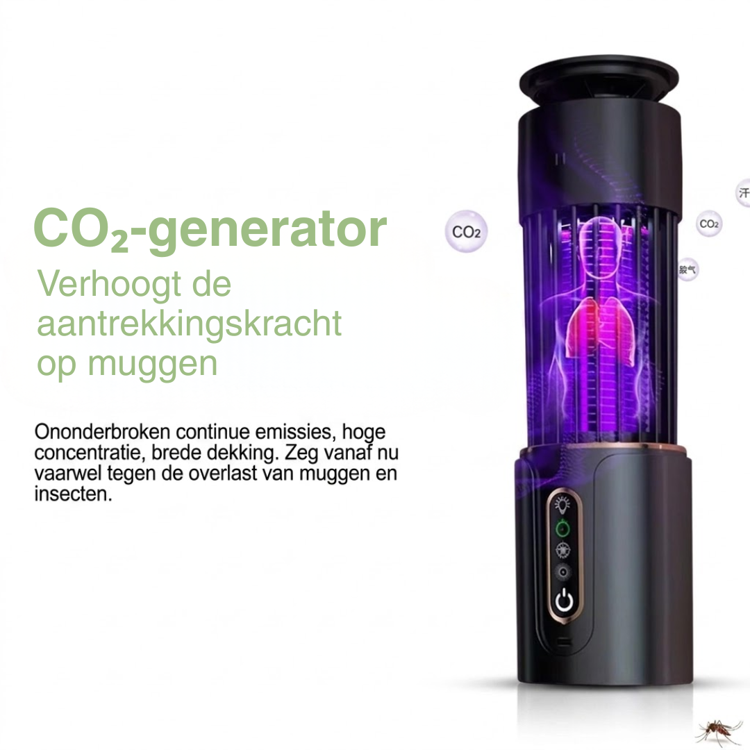 BugFlo Elektrische Muggenlamp UV - LED Insectenlamp Oplaadbaar Binnen Buiten