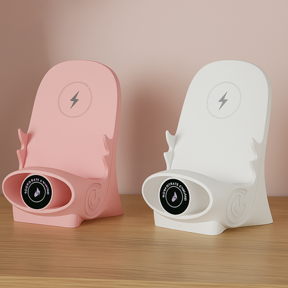 Slimme Mini Stoel Telefoonhouder Pro met Draadloos Opladen & Bluetooth Entertainment