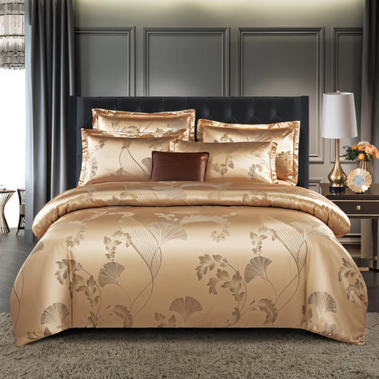 SatinBlossom – Luxe Satijnen Dekbedovertrek met Bloemenprint – Elegant & Comfortabel Beddengoed