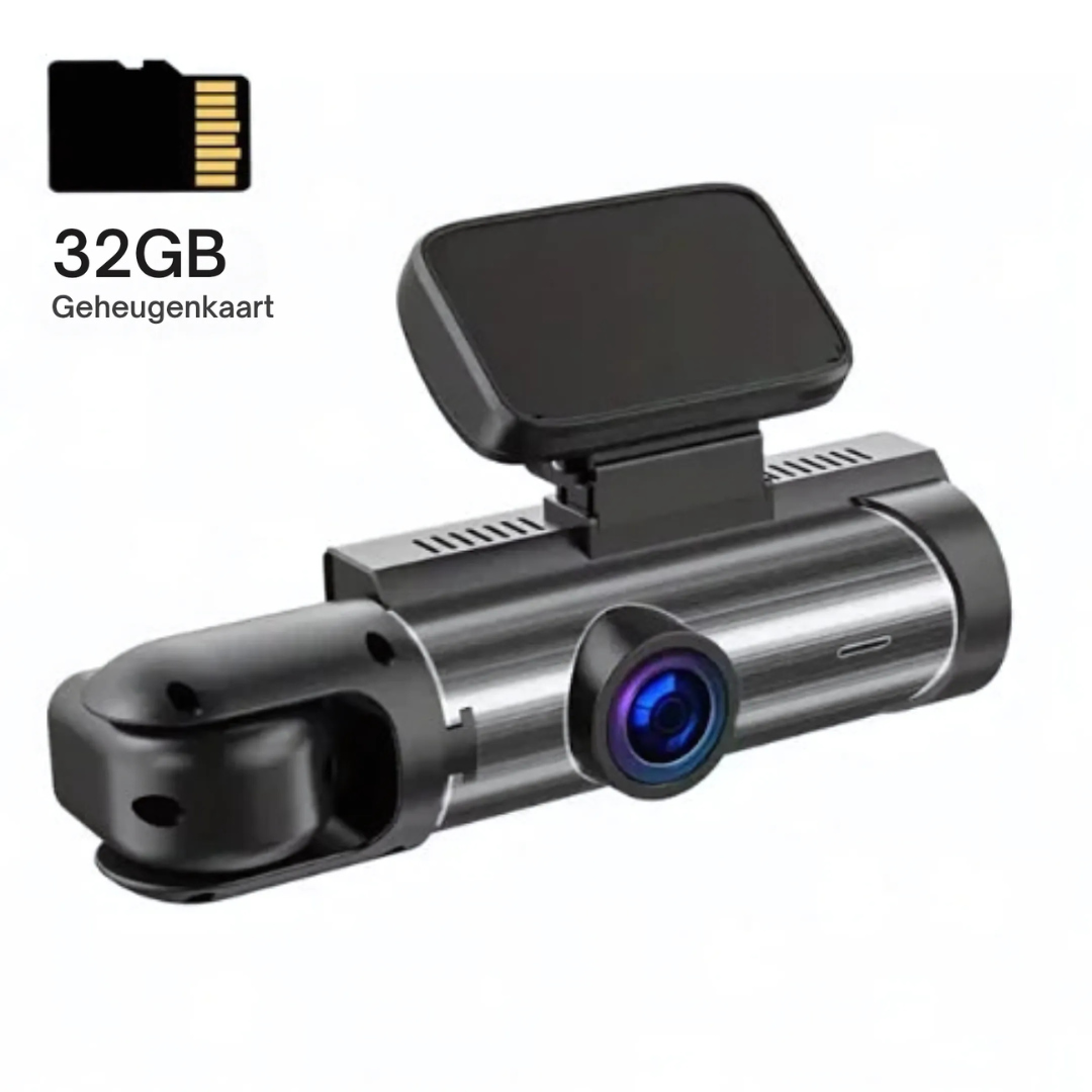 Dual DashCam Pro Auto | Dubbele lens voor volledige dekking