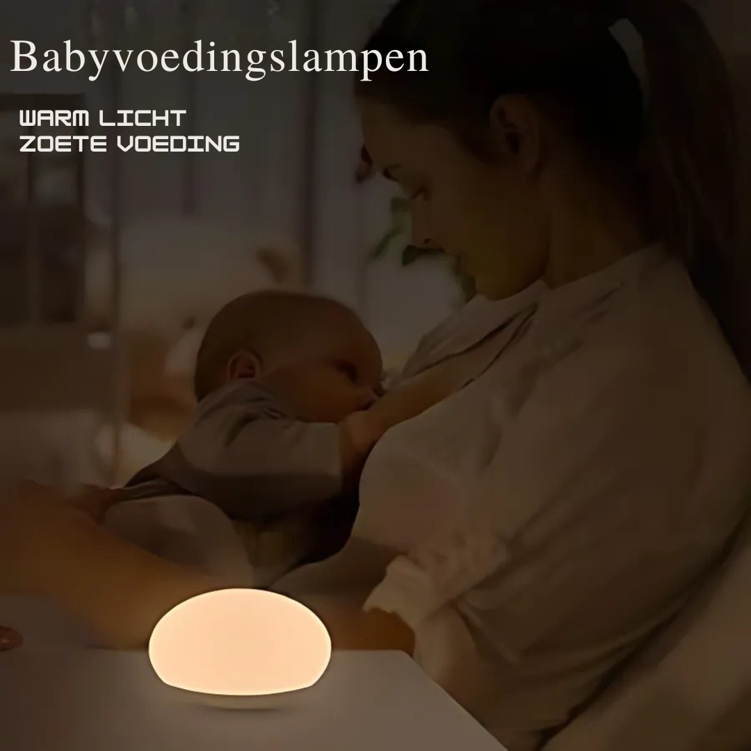 Borstvoedings Nachtlampje – BPA-vrije Siliconen Aanraaklamp met Oogvriendelijke Dimmer – Draadloos & Oplaadbaar