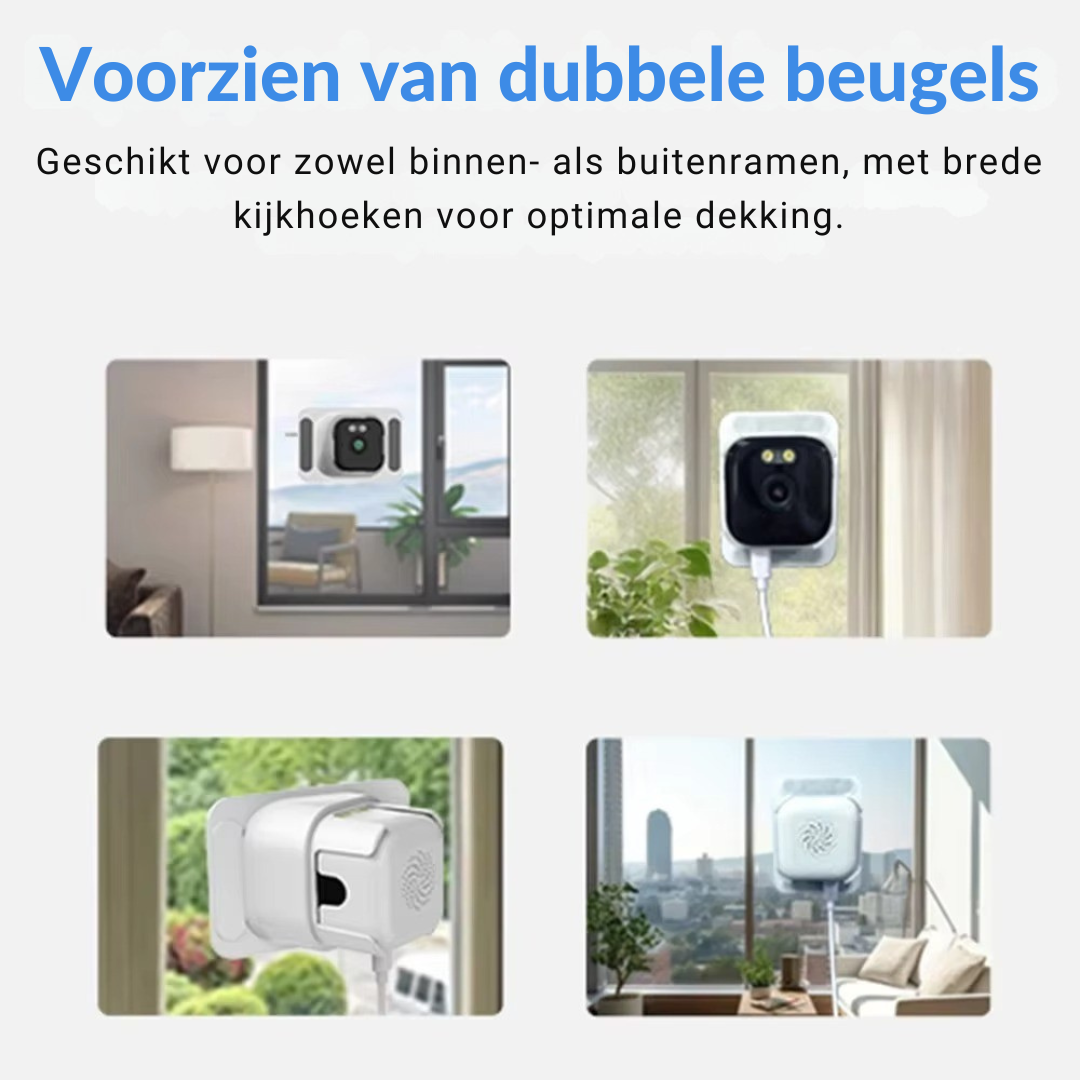 Slimme Beveiligingscamera voor Raam | Nachtzicht & Bewegingsdetectie