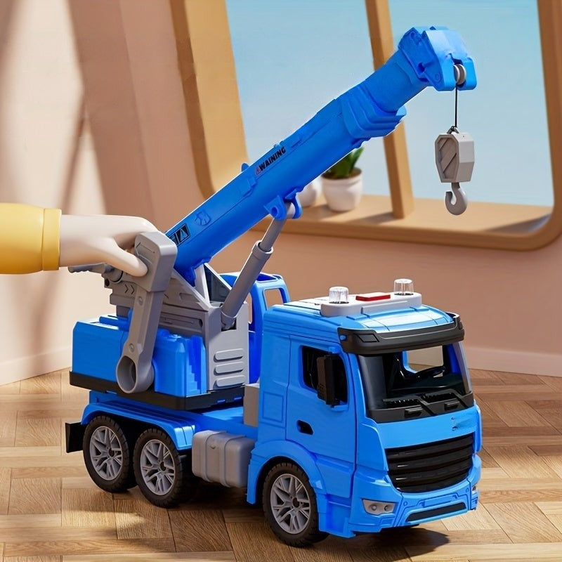 LiftMaster - Crane Truck speelgoed Robuust bouwvoertuig met realistische geluiden en bewegende kraan