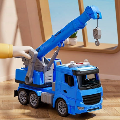 LiftMaster - Crane Truck speelgoed Robuust bouwvoertuig met realistische geluiden en bewegende kraan