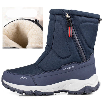 Halfhoge Winter Snowboots Dames & Heren – Waterdichte Warme Laarzen met Pluche Voering – Ademend Katoen