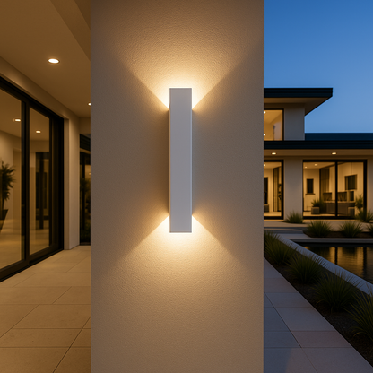 Moderne wandlamp voor buiten – Waterdicht – Minimalistisch design zwart/wit