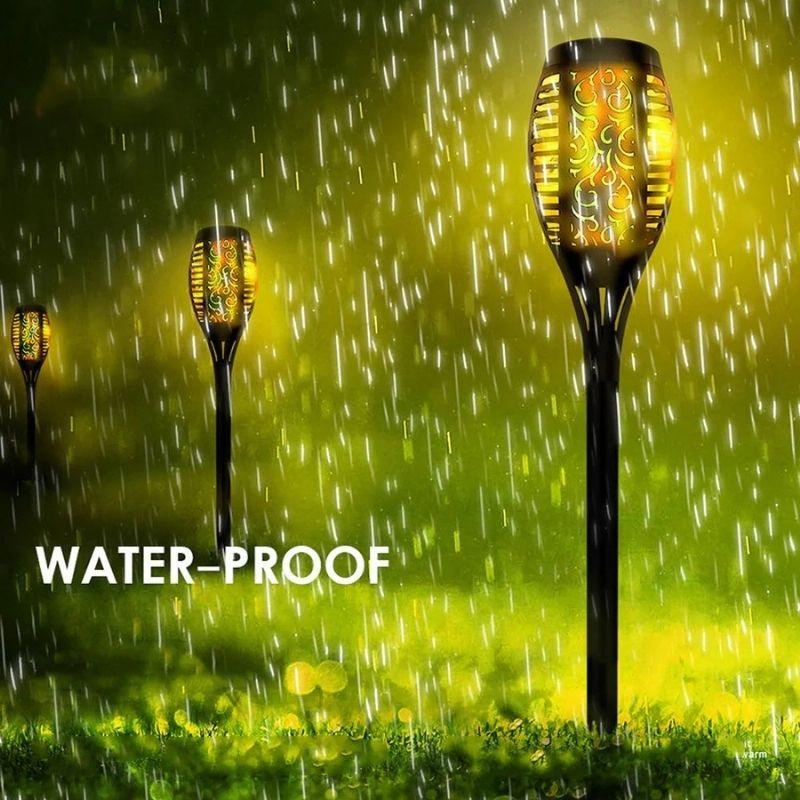 Solar tuinverlichting op zonne-energie - Warm LED licht - Waterdicht - Zwart