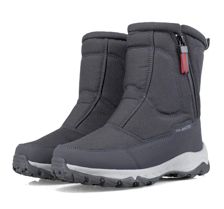 Halfhoge Winter Snowboots Dames & Heren – Waterdichte Warme Laarzen met Pluche Voering – Ademend Katoen