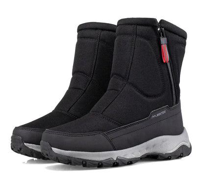 Halfhoge Winter Snowboots Dames & Heren – Waterdichte Warme Laarzen met Pluche Voering – Ademend Katoen