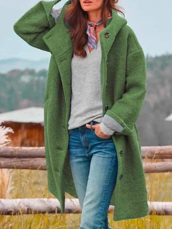 Lange Vrouwen Winterjas – Elegant & Warm – Slanke Pasvorm – Met Zakken – Ideaal voor Herfst & Winter