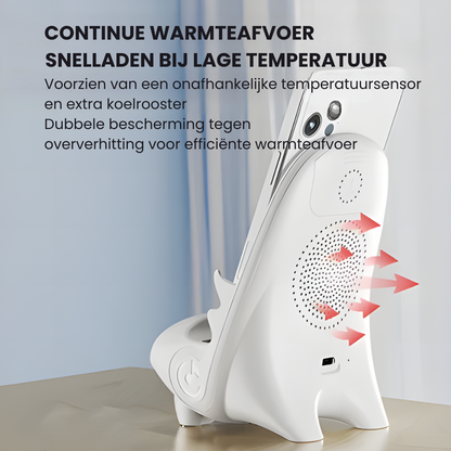 Slimme Mini Stoel Telefoonhouder Pro met Draadloos Opladen & Bluetooth Entertainment