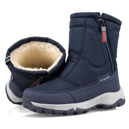 Halfhoge Winter Snowboots Dames & Heren – Waterdichte Warme Laarzen met Pluche Voering – Ademend Katoen