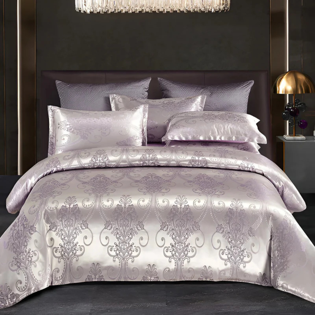 SatinBlossom – Luxe Satijnen Dekbedovertrek met Bloemenprint – Elegant & Comfortabel Beddengoed