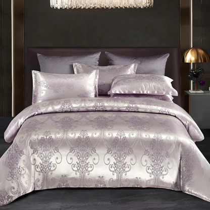 SatinBlossom – Luxe Satijnen Dekbedovertrek met Bloemenprint – Elegant & Comfortabel Beddengoed