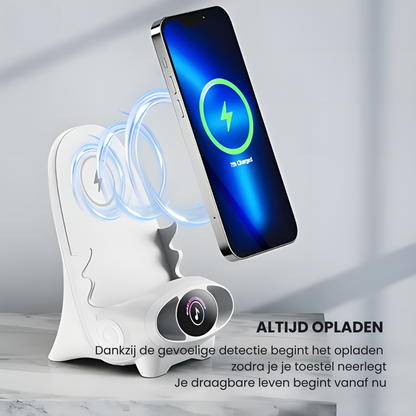 Slimme Mini-Stoel Draadloos Opladen en Entertainment Voor Smartphones en Tablets