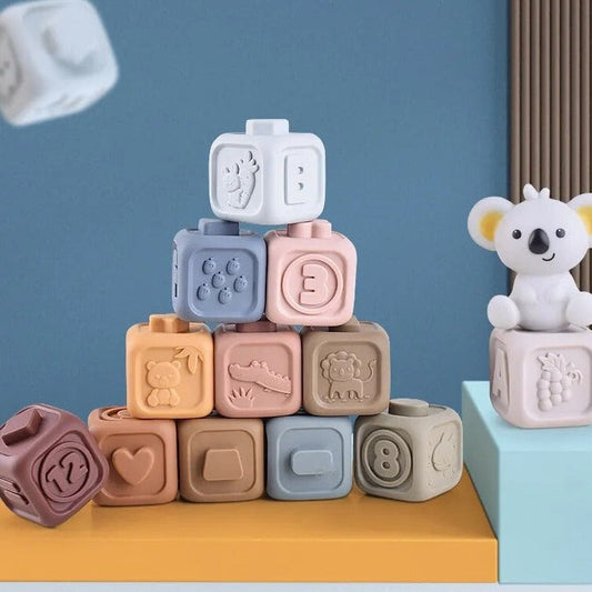 Koala Cubes - Tandvriendelijke toren - Bijtring speelgoed