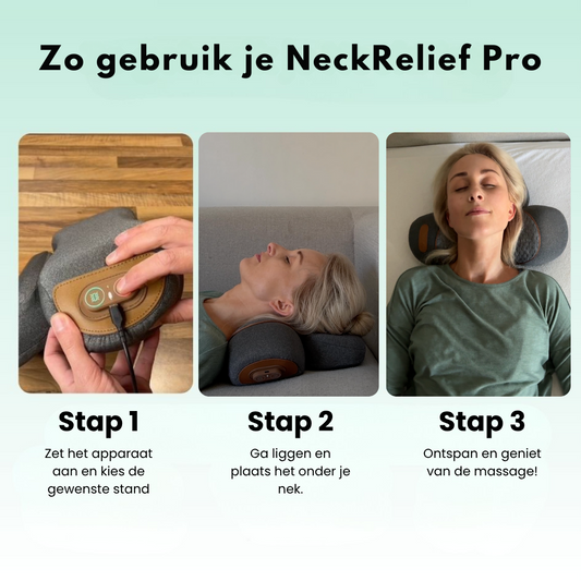 NeckRelief Pro – 3-in-1 Nekpijnverlichting, Houdingcorrectie & Warmtetherapie