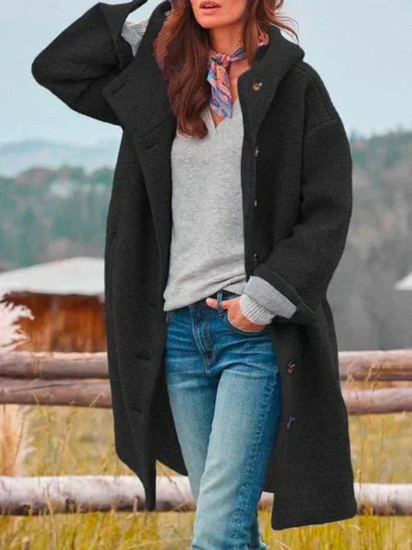 Lange Vrouwen Winterjas – Elegant & Warm – Slanke Pasvorm – Met Zakken – Ideaal voor Herfst & Winter