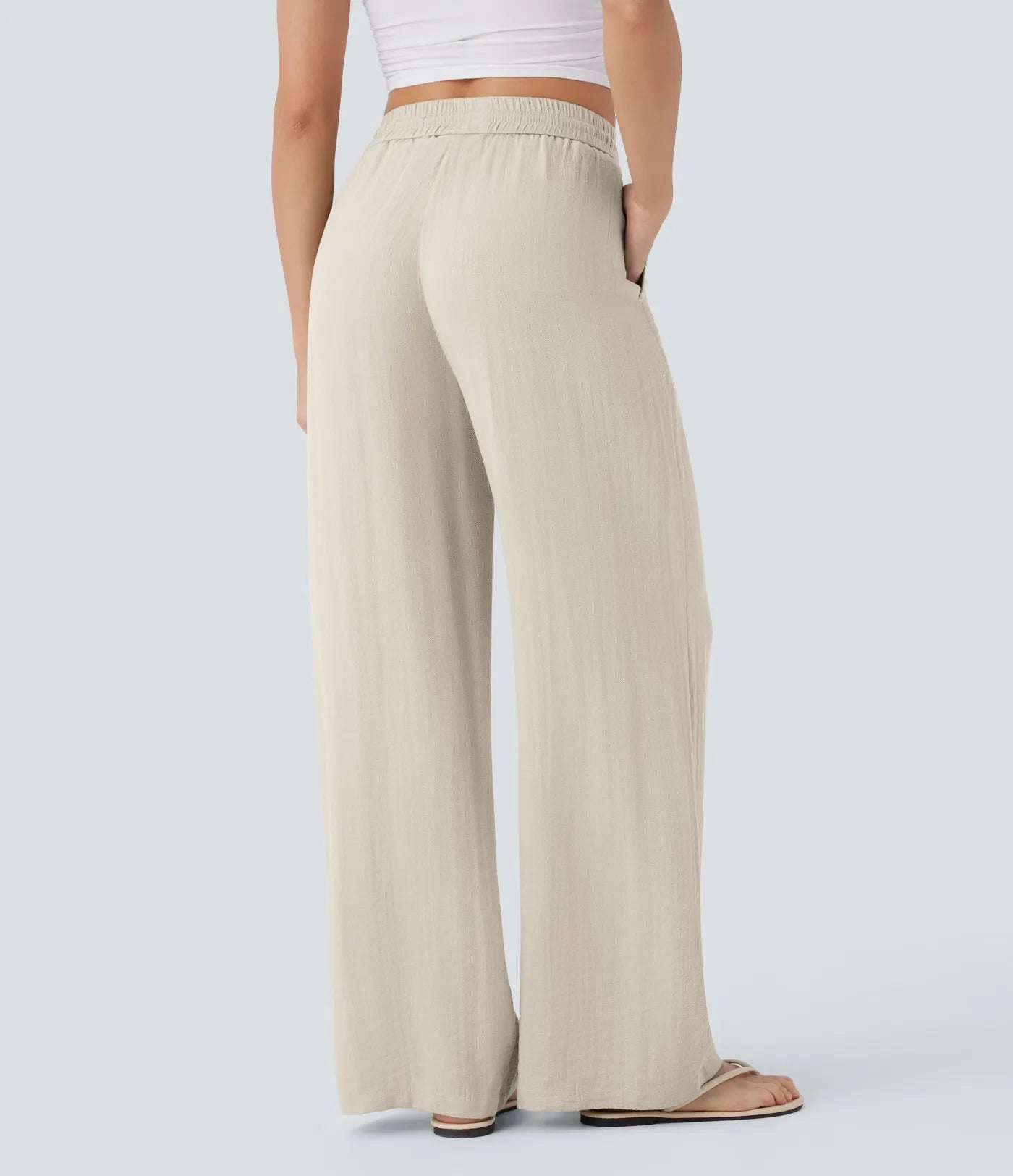 Comfortabele & Luchtige Linnen Broek met Elegante Pijpen