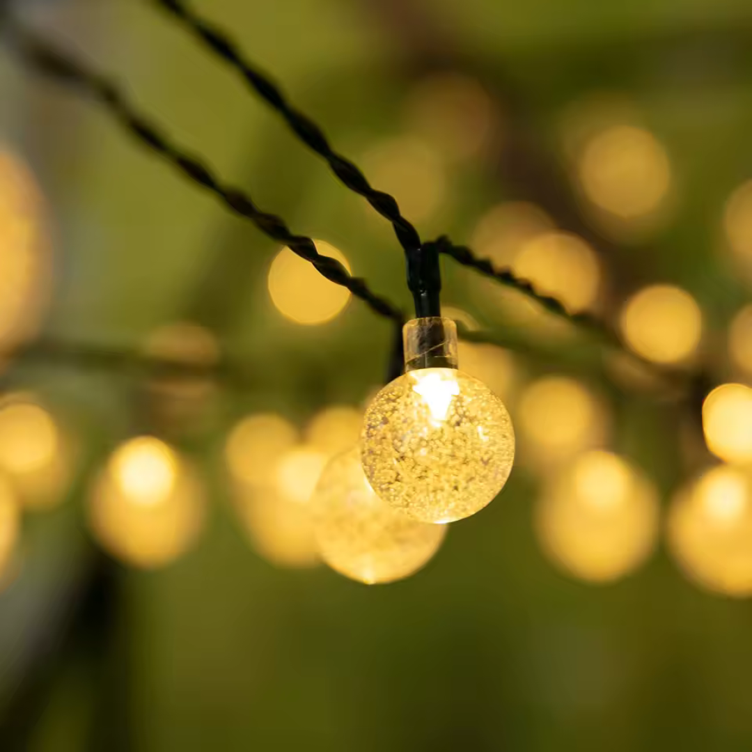 SunGlow CrystalLine – Zonne-energiesprookjes buiten LED geel